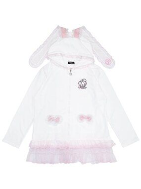 NEW ACDC RAG X Hanyo Usagi Chax Bunny White Zip Up Hoodie